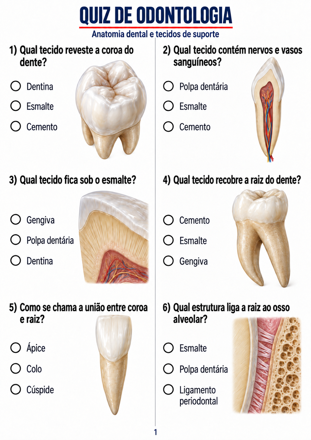 Página real do Quiz Odonto