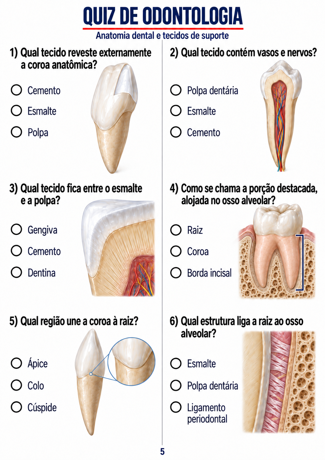 Página real do Quiz Odonto
